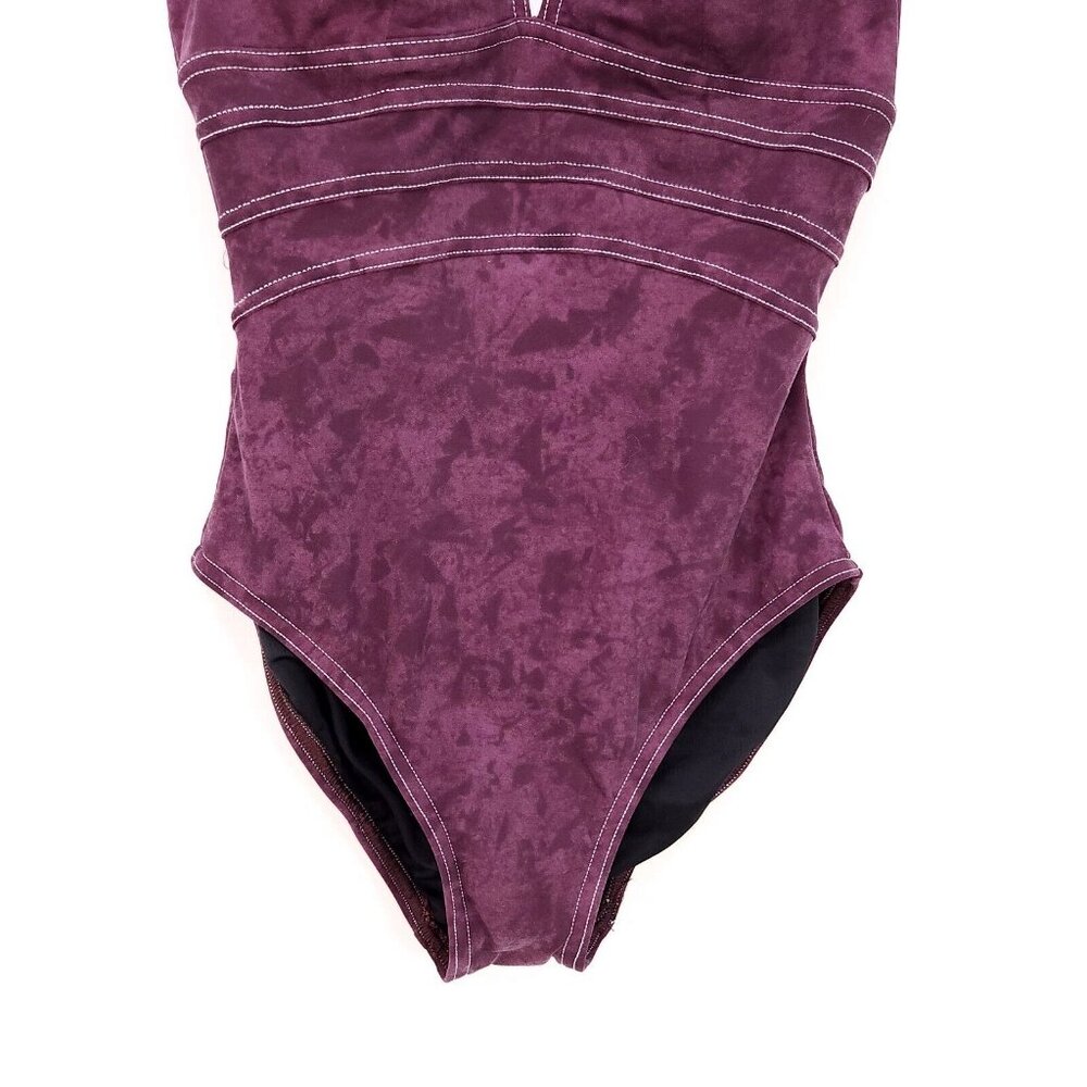 Magicsuit One Piece Swimsuit Size 6 Halter Top Padded Bathing Suit Purple USA - Picture 6 of 15